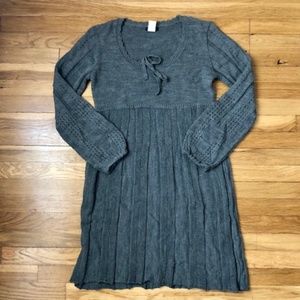 Venus Gray Empire Waist Sweater Dress